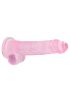 REALROCK - átlátszó élethű dildó - pink (19cm)