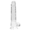 RealRock - átlátszó élethű dildó (átlátszó, 19 cm)