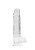 REALROCK - átlátszó élethű dildó - átlátszó (19cm)