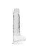 RealRock - átlátszó élethű dildó (átlátszó, 19 cm)
