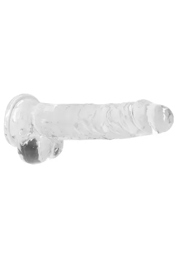 RealRock - átlátszó élethű dildó (átlátszó, 19 cm)