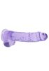 REALROCK - átlátszó élethű dildó - lila (22cm)