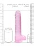 REALROCK - áttetsző élethű dildó - pink (22cm)