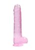 REALROCK - áttetsző élethű dildó - pink (22cm)