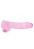 REALROCK - átlátszó élethű dildó - pink (22cm)