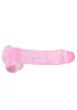 RealRock - átlátszó élethű dildó (pink, 22 cm)