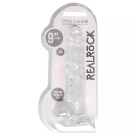 RealRock - átlátszó élethű dildó (átlátszó, 22 cm)