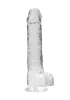 RealRock - átlátszó élethű dildó (átlátszó, 22 cm)