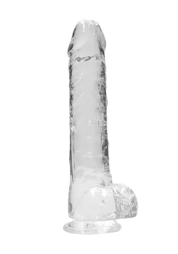 RealRock - átlátszó élethű dildó (átlátszó, 22 cm)