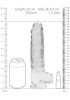 REALROCK - átlátszó élethű dildó - átlátszó (22cm)
