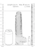RealRock - átlátszó élethű dildó (átlátszó, 22 cm)