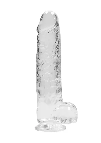 RealRock - átlátszó élethű dildó (átlátszó, 22 cm)