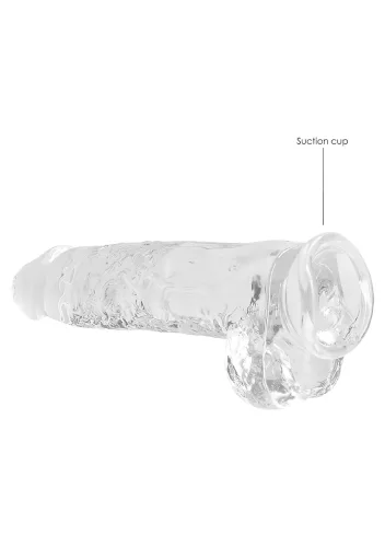 RealRock - átlátszó élethű dildó (átlátszó, 22 cm)
