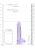 RealRock - átlátszó élethű dildó (lila, 15 cm)