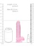 REALROCK - átlátszó élethű dildó - pink (15cm)