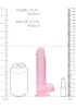 RealRock - átlátszó élethű dildó (pink, 15 cm)