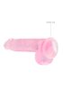 REALROCK - átlátszó élethű dildó - pink (15cm)