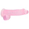 REALROCK - átlátszó élethű dildó - pink (15cm)
