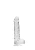REALROCK - átlátszó élethű dildó - átlátszó (15cm)