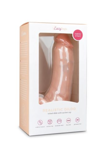 Easytoys - tapadókorongos, herés dildó (20cm) - natúr