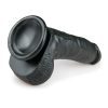 Easytoys - tapadókorongos, herés dildó (20cm) - fekete