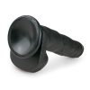 Easytoys - tapadókorongos, herés dildó (22,5cm) - fekete