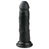 Easytoys - tapadókorongos élethű dildó (15,5cm) - fekete