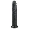 Easytoys - tapadókorongos extra nagy dildó (28,5cm) - fekete
