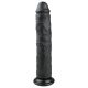 Easytoys - tapadókorongos extra nagy dildó (28,5cm) - fekete