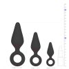Easytoys - gyűrűs anál plug szett - 3db (fekete)