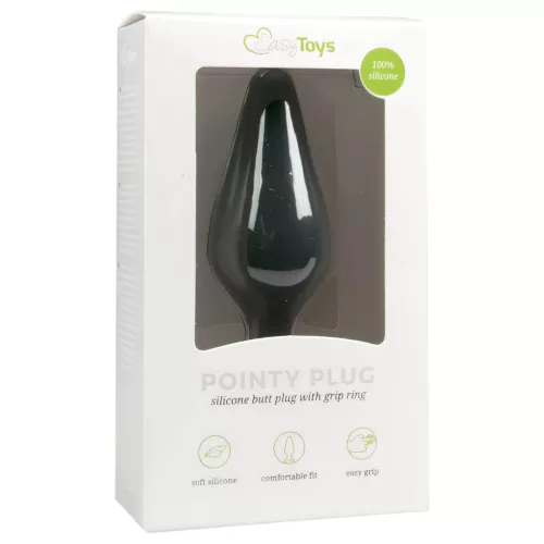 EasyToys Pointy Plug S - anál plug (fekete) - kicsi