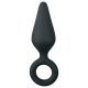 Easytoys Pointy Plug - gyűrűs anál plug - közepes (fekete)