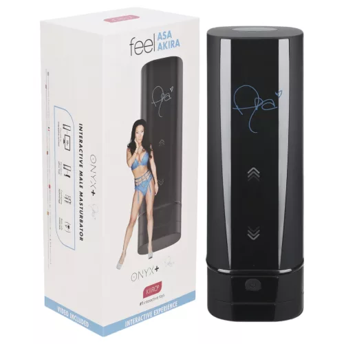 / Kiiroo Onyx+ Asa Akira Experience - interaktív maszturbátor (fekete)