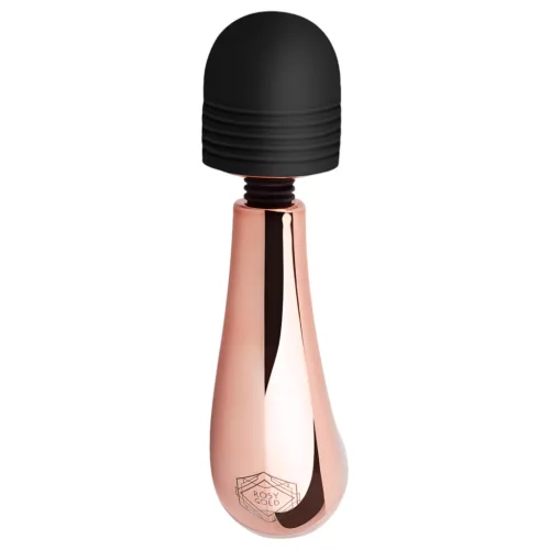 Rosy Gold Wand Mini Curve - masszírozó vibrátor (rosegold)