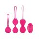 Easytoys LoveBalls - vibrációs gésagolyó szett - 3 részes (pink)