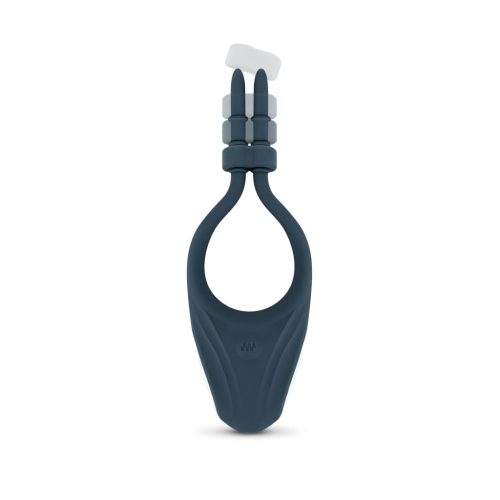 Boners - állítható vibrációs péniszgyűrű (kék)