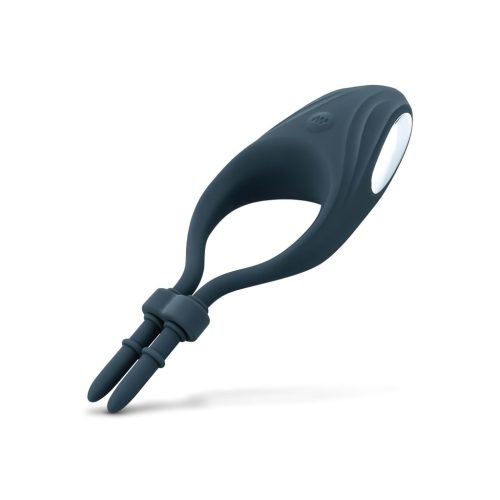 Boners - állítható vibrációs péniszgyűrű (kék)