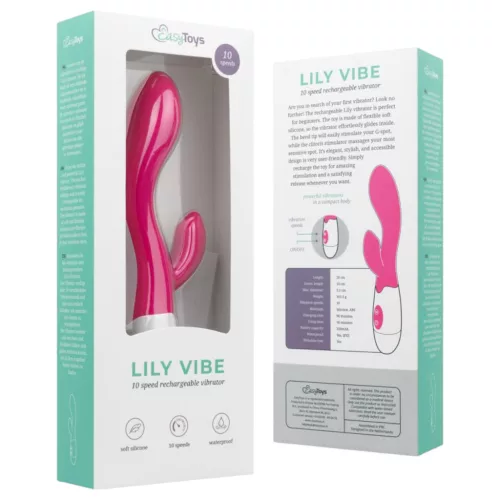 EasyToys Lily 2.0 - akkus, csiklókaros vibrátor (pink)