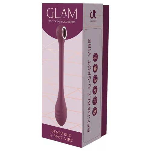 / Glam - akkus, vízálló alakítható G-pont vibrátor (lila)