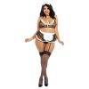 Dreamgirls Maid Plus Size Sheer Mesh - szobalány jelmez (XL-XXL)