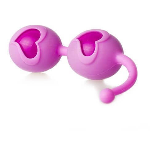 FEELZTOYS Desi - szíves gésagolyó duó (lila-pink)