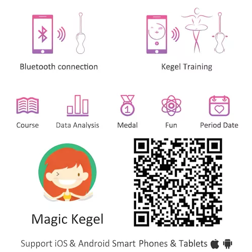 Magic Motion Kegel Master – App-vezérelt vibrációs gésagolyó (pink)