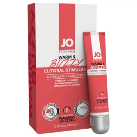   System JO - WARM & BUZZY - klitorisz stimuláló, csiklóizgató gél (10 ml)