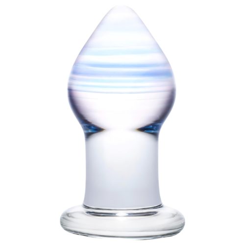 GLAS Amethyst Rain - üveg anál plug (átlátszó lila)