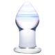 GLAS Amethyst Rain - üveg anál plug (átlátszó lila)