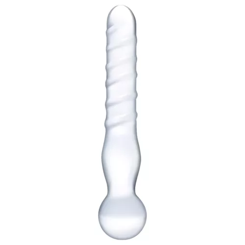 GLAS - kétvégű, üveg dildó (átlátszó)