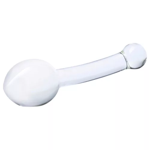 / GLAS - üveg anál dupla dildó (átlátszó)