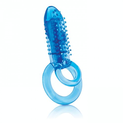 Screaming Doubleo 8 - vibrációs péniszgyűrű (kék)