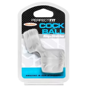   Perfect Fit - SilaSkin Cock Péniszgyűrű és Herenyújtó-gyűrű (fehér)