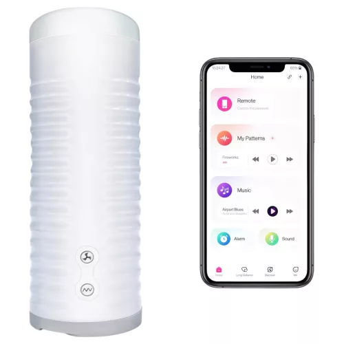 Lovense Max 2 - app-vezérelt férfi maszturbátor (fehér)